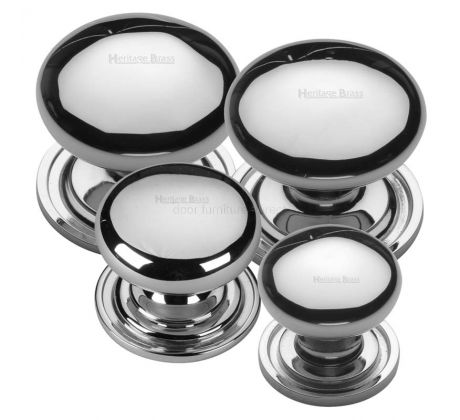 Polished Chrome Bun Shaped Cupboard Knob