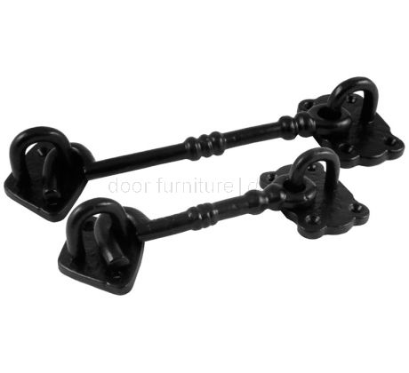 Black Antique Iron Tudor Cabin Hook and Receiver