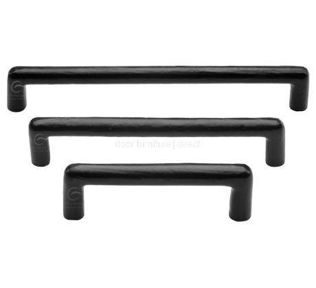 Black Iron Rustic D Shaped Cabinet Handle