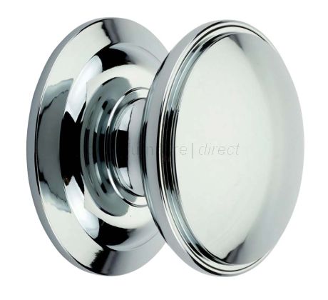 Fab and Fix Centre Door Knob 100mm Hardex Chrome Through Fix