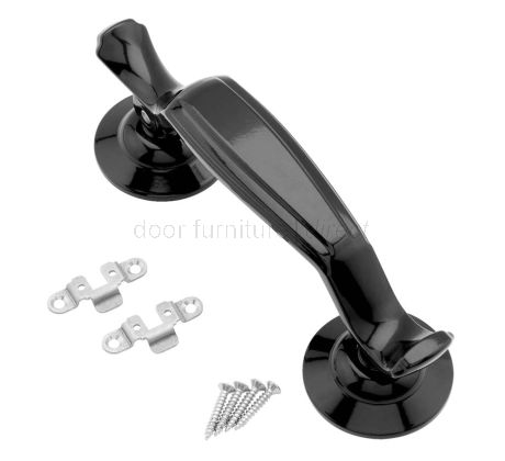 Fab and Fix Doctor Knocker Concealed Fix Smooth Black