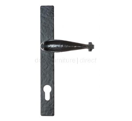 Fab and Fix Sculptured Forged Black Door Handles 92mm Centres