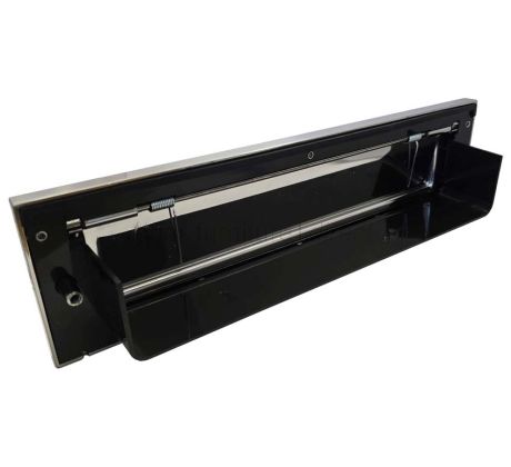 Architectural Shield External Letter Plate Hardex Graphite 317x88mm