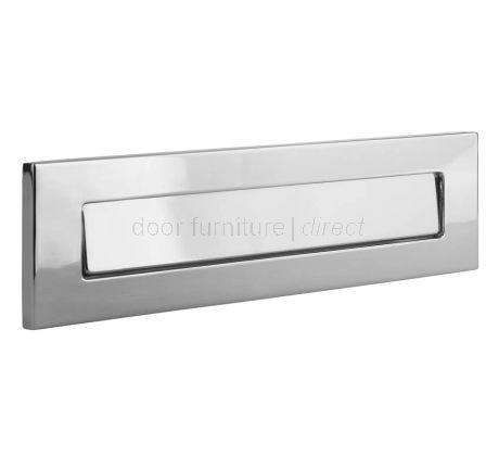 Architectural Shield External Letter Plate Hardex Chrome 317x88mm