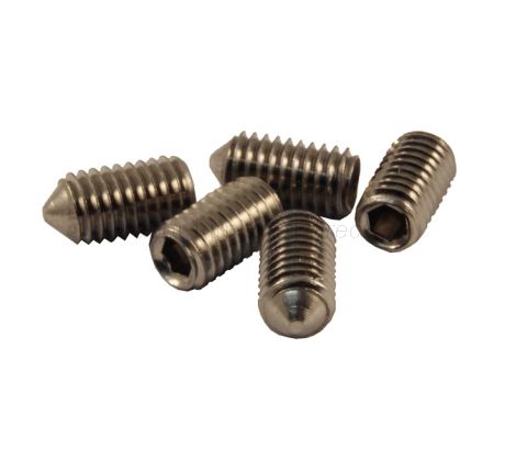 M6 Grub Screws Cone Point in Pack of 5