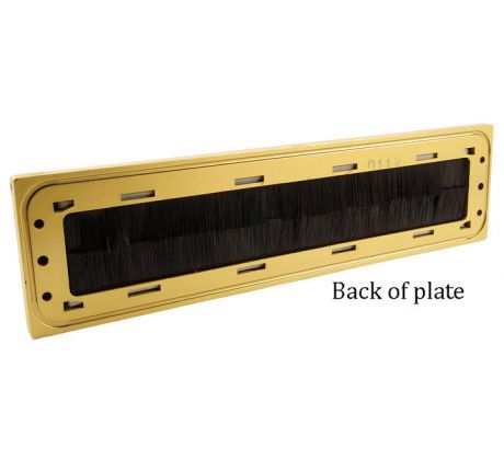 Draught Proof Letter Plate or Tidy 292mm Gold