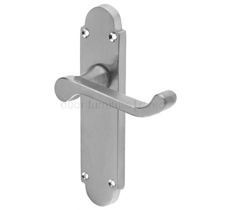Epsom Satin Chrome Latch Handles 169x40mm