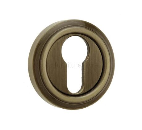 Antique Brass Parisian Euro Escutcheon 53mm