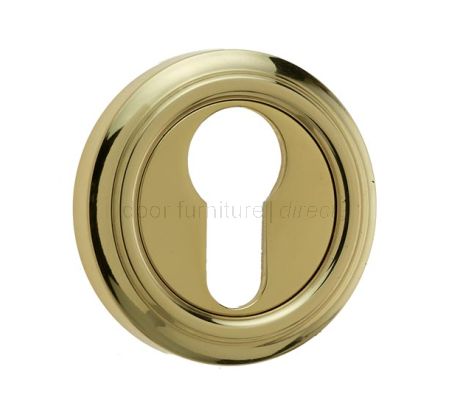 Polished Brass Parisian Euro Escutcheon 53mm