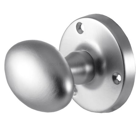 Satin Chrome Oval Mortice Door Knob Set