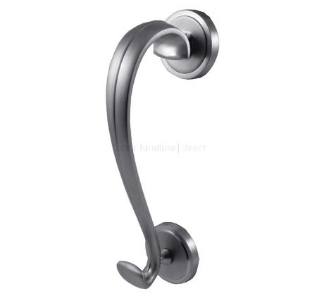 Satin Chrome Sloane Scroll Door Knocker 196mm