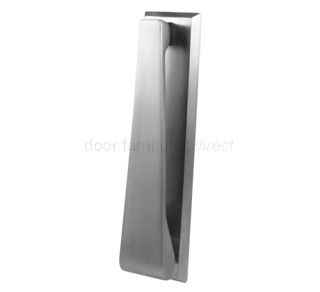 Satin Chrome Contemporary Front Door Knocker 157x35mm