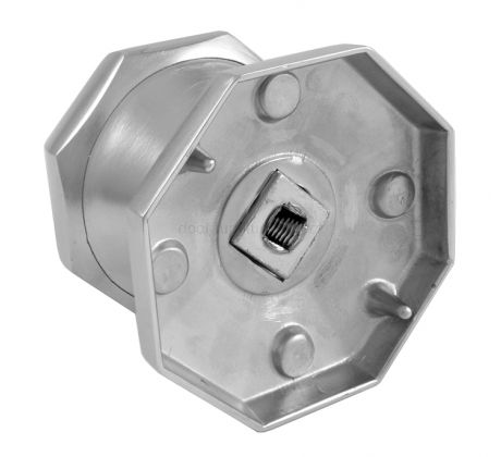 Satin Chrome Faceted Centre Door Knob 64mm