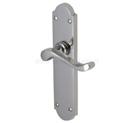 Savoy Long Scroll Lever Polished Chrome Latch Door Handles