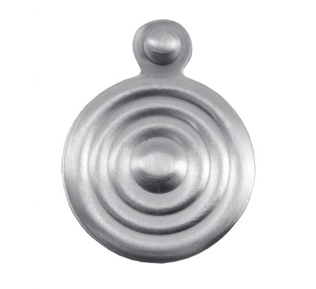 Satin Chrome Reeded Door Key Hole Escutcheon 33mm