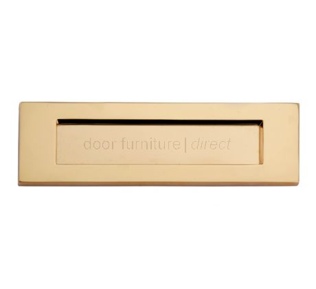 Polished Brass Victorian Plain Letter Box 8x3in (203x76mm)
