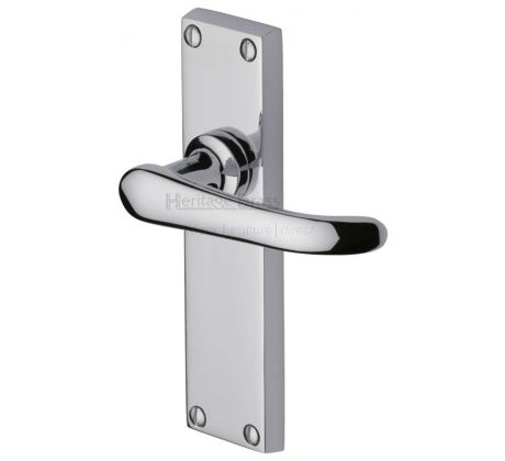 Windsor Straight Lever Polished Chrome Long Latch Door Handles