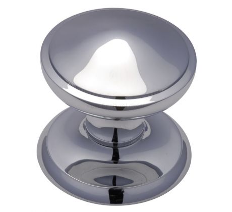 Polished Chrome Stepped Edge Front Door Knob 3in
