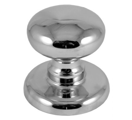 Polished Chrome Round Centre Door Knob 78mm (3in)