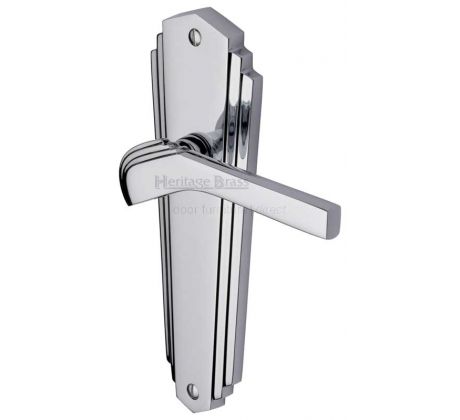 Heritage Brass Waldorf Chrome WAL6510PC Art Deco Latch Handles