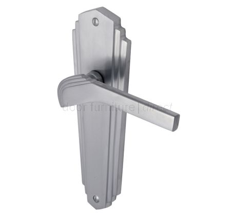 Heritage Brass Waldorf Satin Chrome WAL6510SC Art Deco Latch Handles