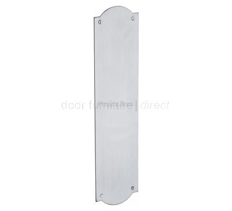 Satin Chrome S640 Shaped Finger Plate 305x77mm