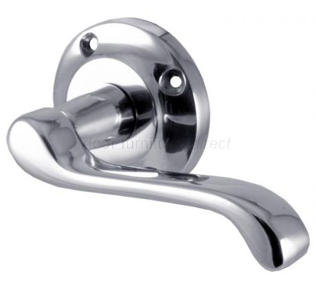 Malvern Polished Chrome Scroll Lever on Rose Set