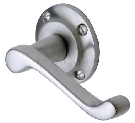 Malvern Satin Chrome Scroll Lever on Rose Set