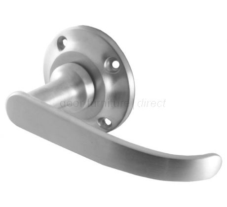 Avon Satin Chrome Straight Lever on Rose Set