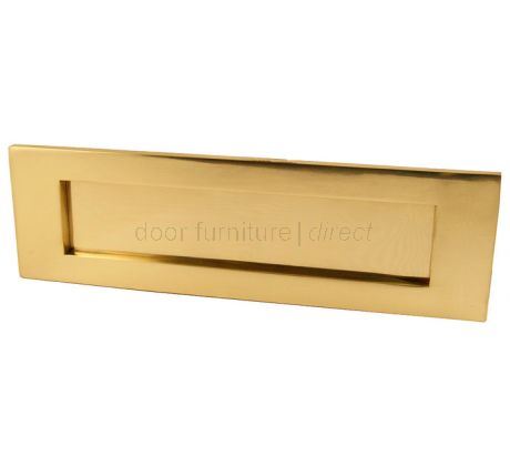 Polished Brass Victorian Plain Letter Box 11x3 5in 280x90mm
