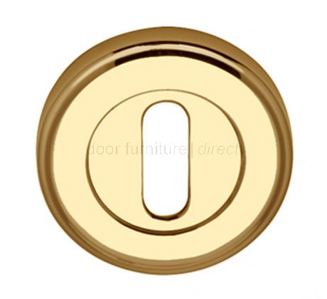 Polished Brass Round Key Hole Escutcheon 50mm