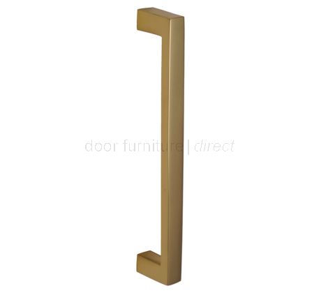 Polished Brass Plain Style Door Pull Handle 245mm (10in)