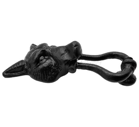 Black Antique Iron Fox Head Front Door Knocker 574