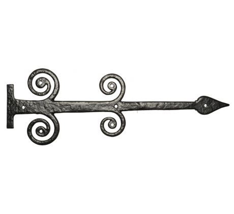 Black Antique Iron 818 Decorative Hinge Front 406mm In Prs