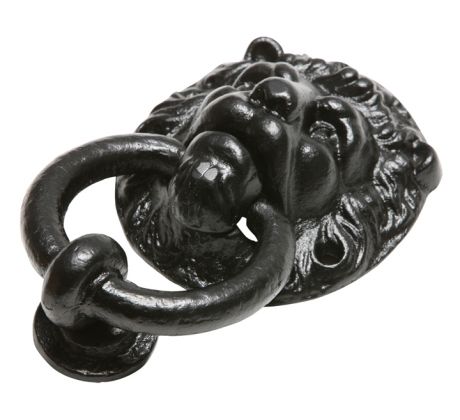 Black Antique Lion Head Door Knocker 896