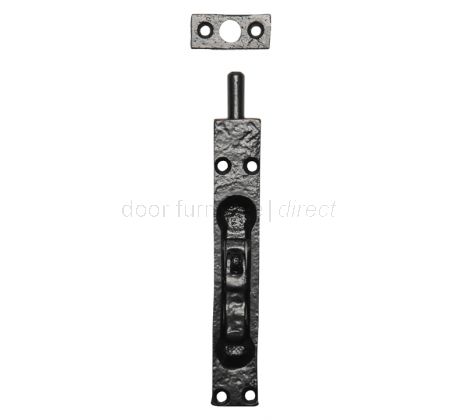 Black Antique Flush Door Bolt 203mm 1158-8