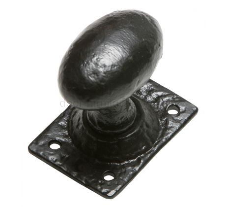 Black Antique Oval Rim Door Knobs 1551R