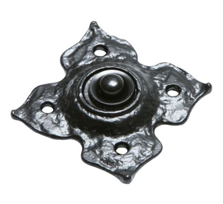 Black Antique Door Bell Push 85mm 1756