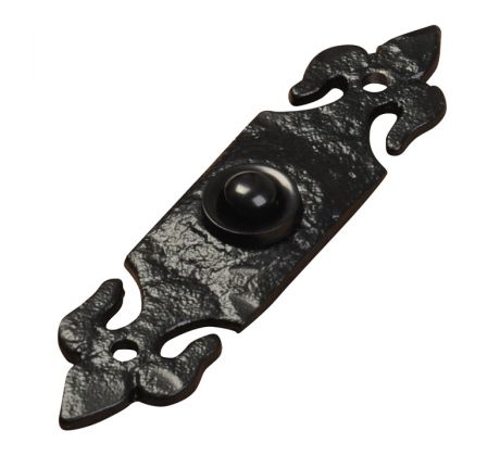 Black Antique Fleur De Lys Bell Push 1761