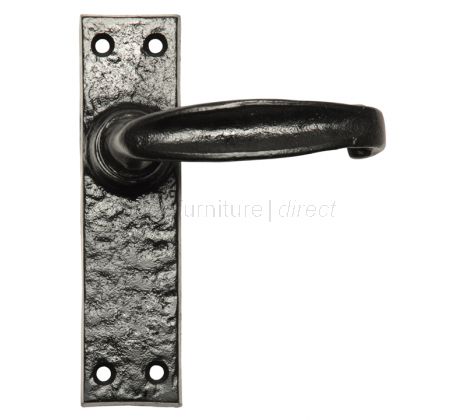 Black Antique Lever Latch Door Handles 152x38mm 2440