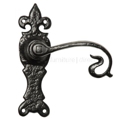 Black Antique Lever Latch Door Handles 165x50mm 2444