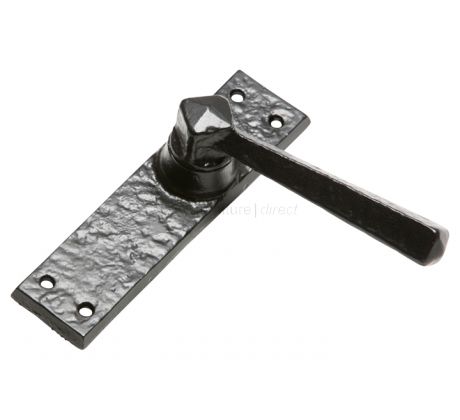 Black Antique Lever Latch Door Handles 152x38mm 2445