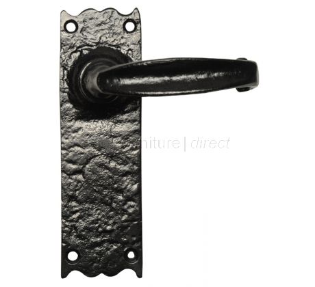 Black Antique Lever Latch Door Handles 164x47mm 2454