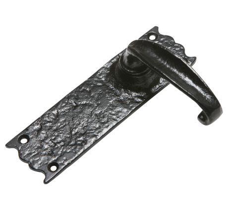 Black Antique Lever Latch Door Handles 164x47mm 2454