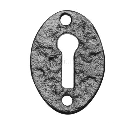 Black Antique Oval Escutcheon 44x32mm 3011