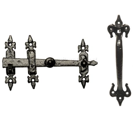 Black Antique Thumb Latch 228x63mm 3618