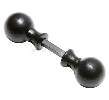 Smooth Black Iron Ball Door Knobs 44mm C387