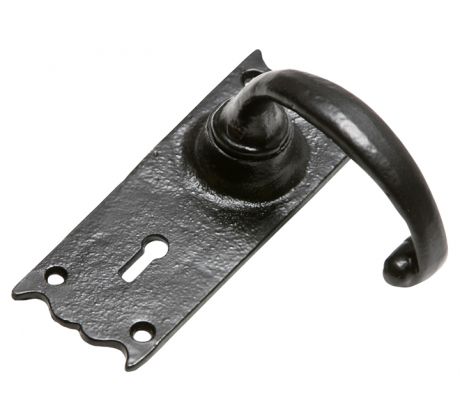 Black Iron Lever Lock Door Handles 2519