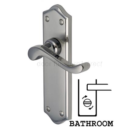 Shaped Scroll Lever Door Handles On Backplate For Latch Lock and Bathroom