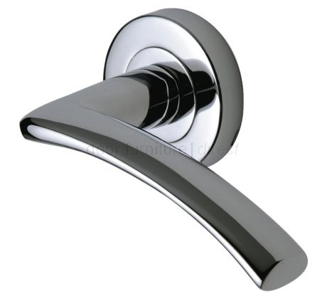 Tosca Polished Chrome Curved Lever on Rose Set